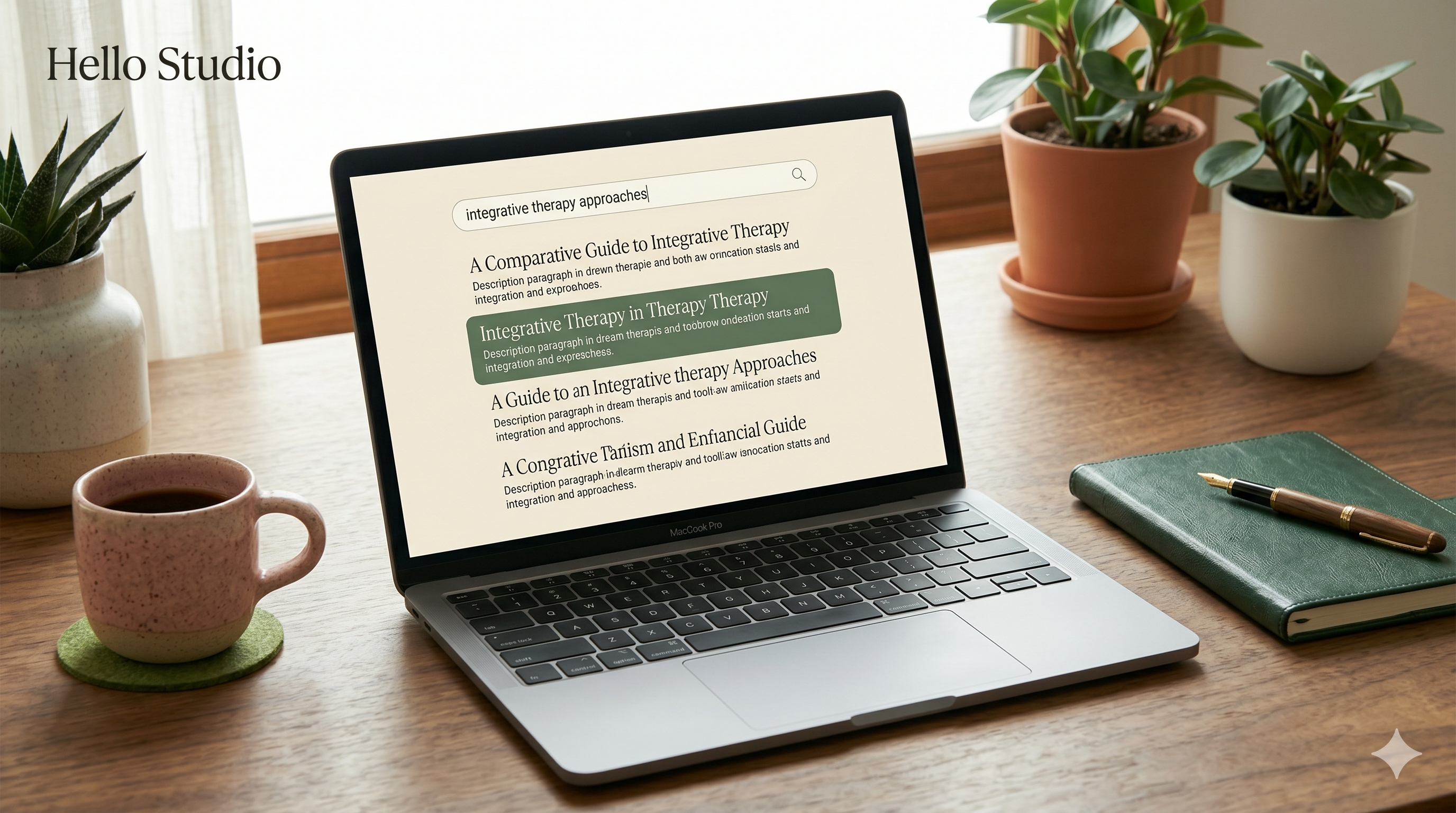 A laptop screen showing a search engine results page — illustrating how visibility in Google and AI tools is becoming a key referral channel for therapy practices.